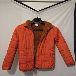 Cat & Jack Orange Fuzzy Jacket